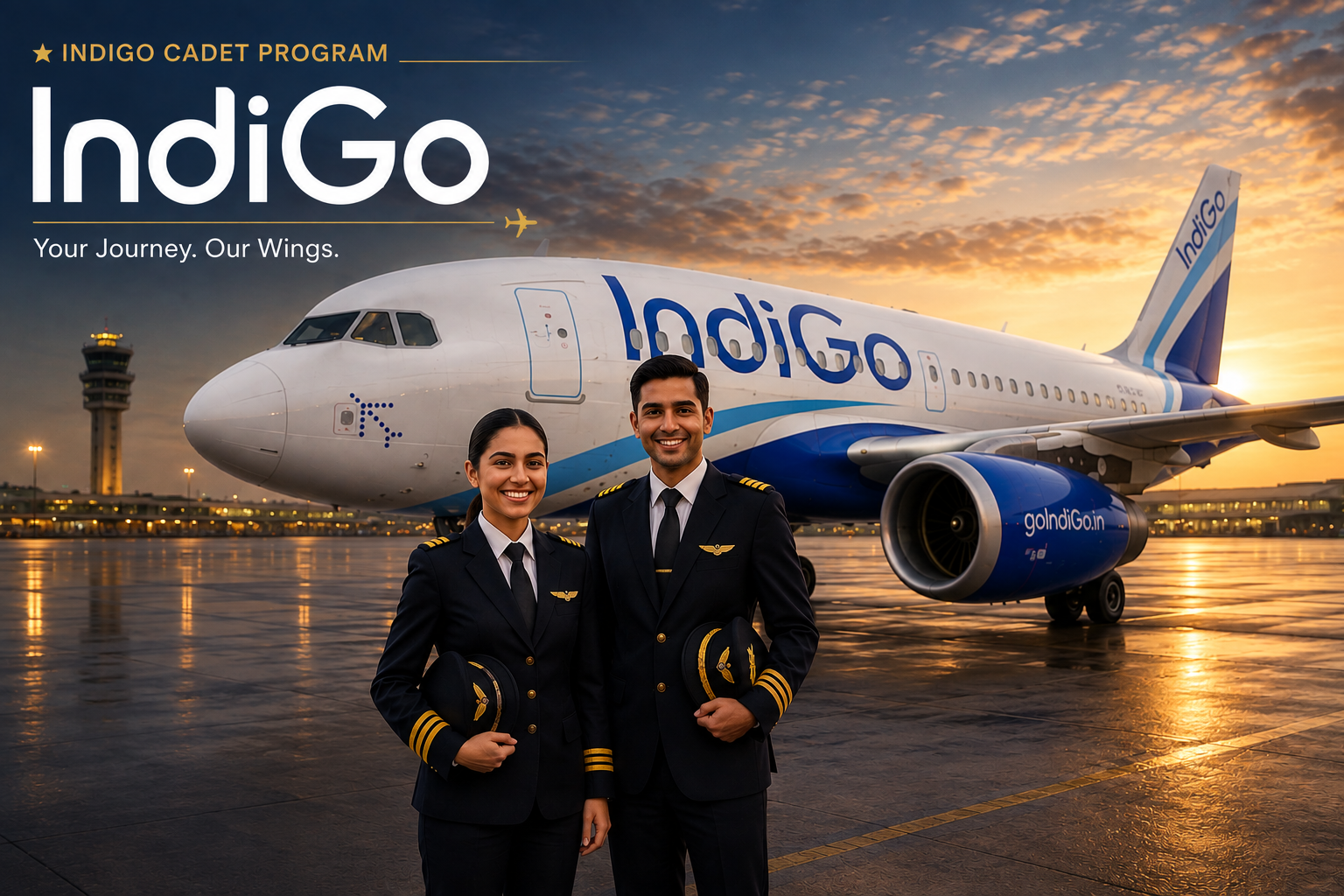 IndiGo Airbus A320 cadet pilot training program background